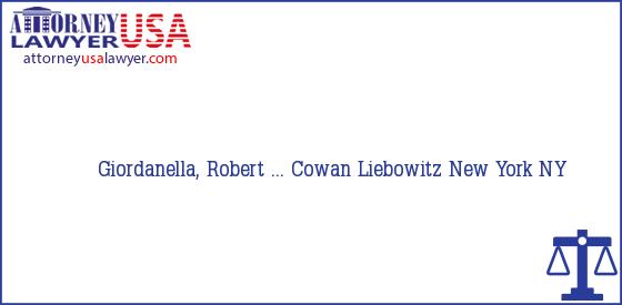 Telephone, Address and other contact data of Giordanella, Robert ..., New York, NY, USA