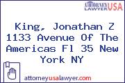 King, Jonathan Z 1133 Avenue Of The Americas Fl 35 New York NY