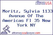 Moritz, Sylvia 1133 Avenue Of The Americas Fl 35 New York NY