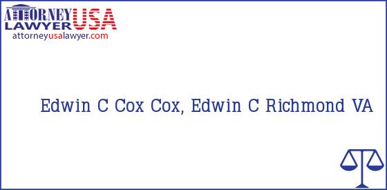 Telephone, Address and other contact data of Edwin C Cox, Richmond, VA, USA