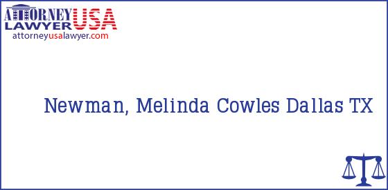 Telephone, Address and other contact data of Newman, Melinda, Dallas, TX, USA