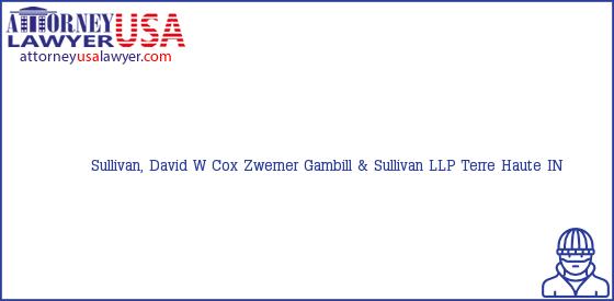 Telephone, Address and other contact data of Sullivan, David W, Terre Haute, IN, USA