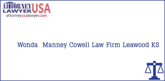 Telephone, Address and other contact data of Wonda  Manney, Leawood, KS, USA