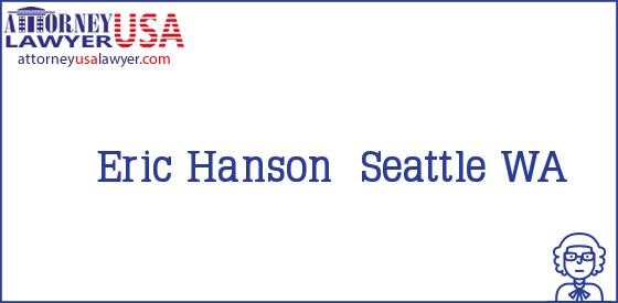 Telephone, Address and other contact data of Eric Hanson, Seattle, WA, USA