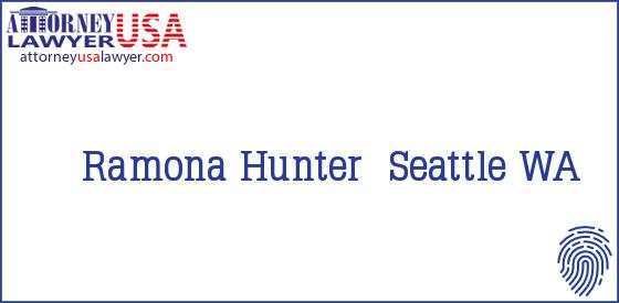 Telephone, Address and other contact data of Ramona Hunter, Seattle, WA, USA