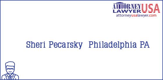 Telephone, Address and other contact data of Sheri Pecarsky, Philadelphia, PA, USA