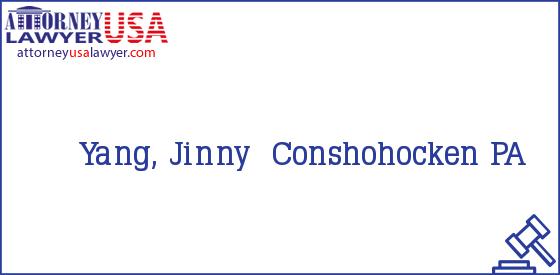 Telephone, Address and other contact data of Yang, Jinny, Conshohocken, PA, USA