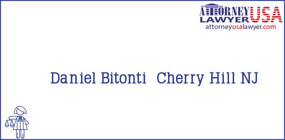 Telephone, Address and other contact data of Daniel Bitonti, Cherry Hill, NJ, USA