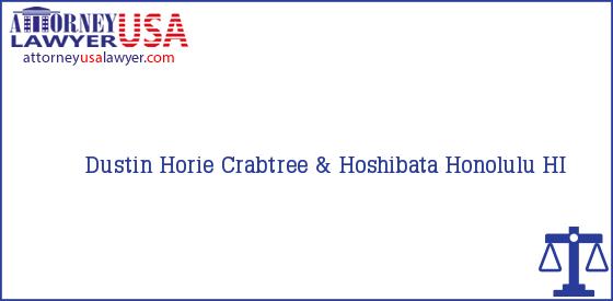 Telephone, Address and other contact data of Dustin Horie, Honolulu, HI, USA