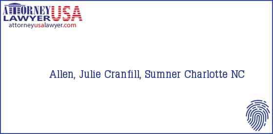 Telephone, Address and other contact data of Allen, Julie, Charlotte, NC, USA