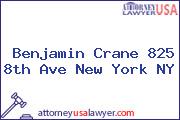 Benjamin Crane 825 8th Ave New York NY