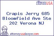 Crapis Jerry 685 Bloomfield Ave Ste 202 Verona NJ