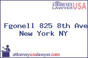 Fgonell 825 8th Ave New York NY