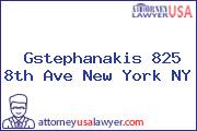 Gstephanakis 825 8th Ave New York NY