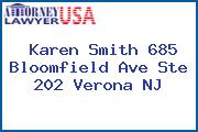 Karen Smith 685 Bloomfield Ave Ste 202 Verona NJ