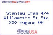 Stanley Cram 474 Willamette St Ste 200 Eugene OR