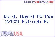 Ward, David PO Box 27808 Raleigh NC