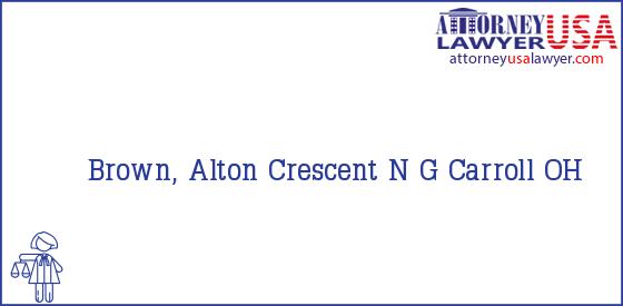 Telephone, Address and other contact data of Brown, Alton, Carroll, OH, USA