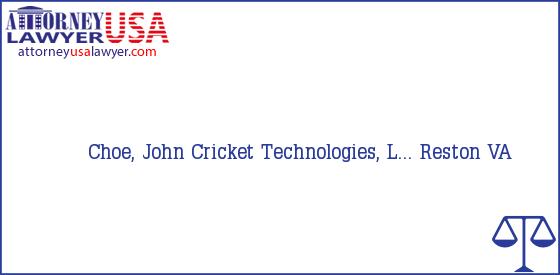 Telephone, Address and other contact data of Choe, John, Reston, VA, USA
