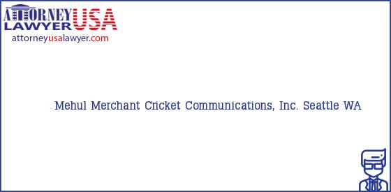 Telephone, Address and other contact data of Mehul Merchant, Seattle, WA, USA