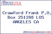 Crawford Frank P.O. Box 251288 LOS ANGELES CA