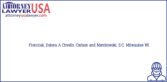 Telephone, Address and other contact data of Fronczak, Debora A, Milwaukee, WI, USA