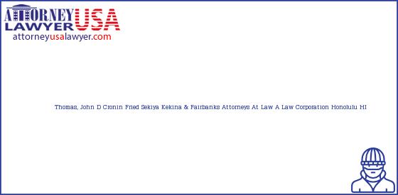 Telephone, Address and other contact data of Thomas, John D, Honolulu, HI, USA