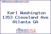 Karl Washington 1353 Cleveland Ave Atlanta GA