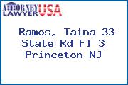 Ramos, Taina 33 State Rd Fl 3 Princeton NJ