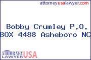Bobby Crumley P.O. BOX 4488 Asheboro NC