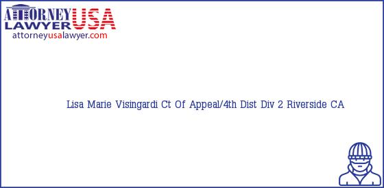 Telephone, Address and other contact data of Lisa Marie Visingardi, Riverside, CA, USA
