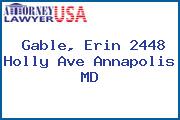 Gable, Erin 2448 Holly Ave Annapolis MD