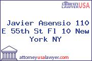 Javier Asensio 110 E 55th St Fl 10 New York NY