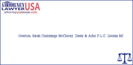 Telephone, Address and other contact data of Overton, Sarah, Livonia, MI, USA