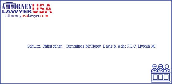 Telephone, Address and other contact data of Schultz, Christopher..., Livonia, MI, USA