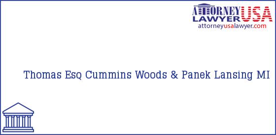 Telephone, Address and other contact data of Thomas Esq, Lansing, MI, USA