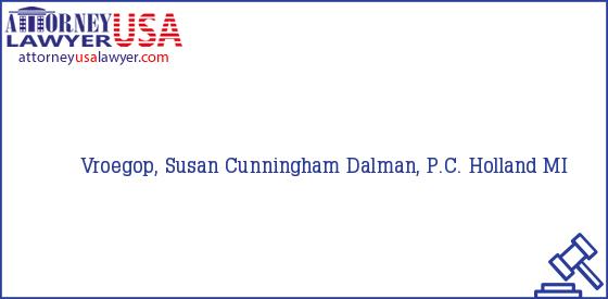 Telephone, Address and other contact data of Vroegop, Susan, Holland, MI, USA