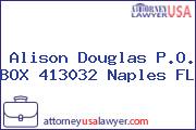 Alison Douglas PO Box 413032 Naples FL