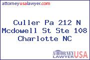 Culler Pa 212 N Mcdowell St Ste 108 Charlotte NC