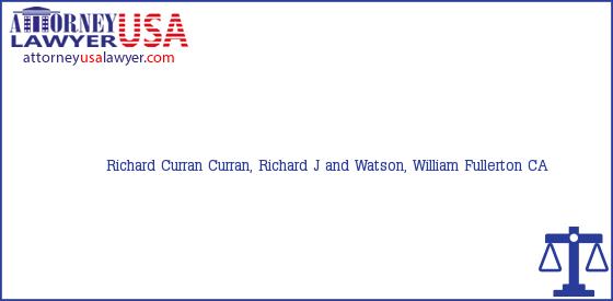 Telephone, Address and other contact data of Richard Curran, Fullerton, CA, USA