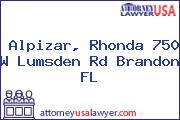 Alpizar, Rhonda 750 W Lumsden Rd Brandon FL