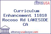 Curriculum Enhancement 11818 Rocoso Rd LAKESIDE CA