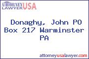 Donaghy, John PO Box 217 Warminster PA