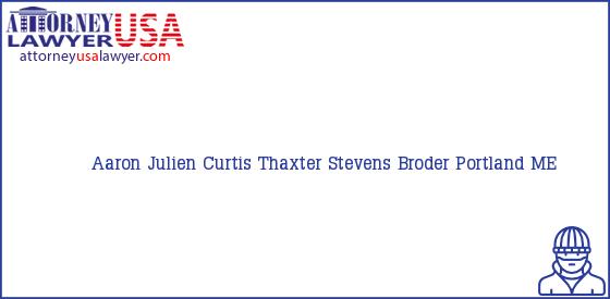 Telephone, Address and other contact data of Aaron Julien, Portland, ME, USA