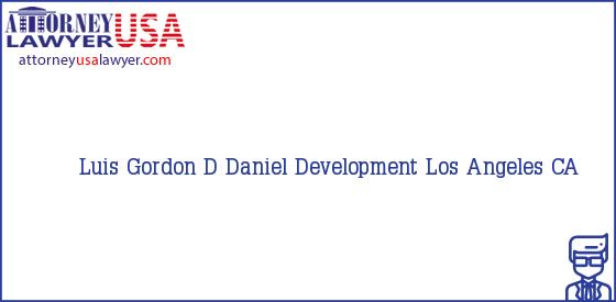 Telephone, Address and other contact data of Luis Gordon, Los Angeles, CA, USA