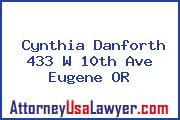 Cynthia Danforth 433 W 10th Ave Eugene OR