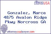 Gonzalez, Marce 4875 Avalon Ridge Pkwy Norcross GA