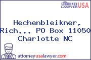 Hechenbleikner, Rich... PO Box 11050 Charlotte NC