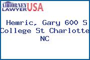 Hemric, Gary 600 S College St Charlotte NC