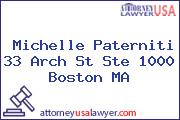 Michelle Paterniti 33 Arch St Ste 1000 Boston MA